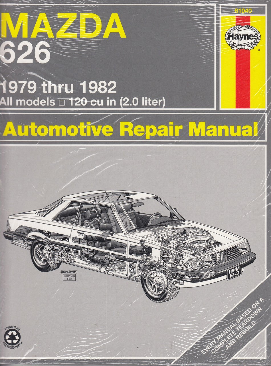 Mazda 626 1979 through 1982 All models 120 cu in ( 2.0 liter) Workshop Manual