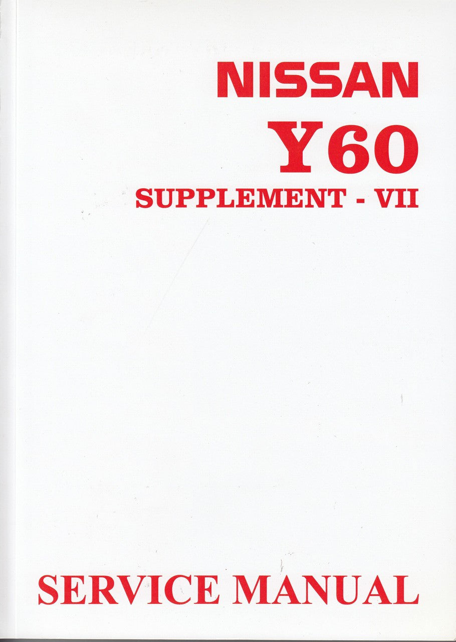 Nissan Patrol Y60 Supplement - VII