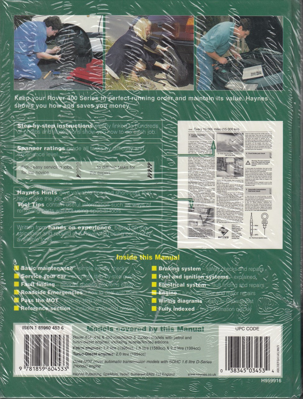 Rover 414, 416 & 420 Petrol & Diesel (May 1995 - 1998) (M to R reg) Haynes Repair Manual