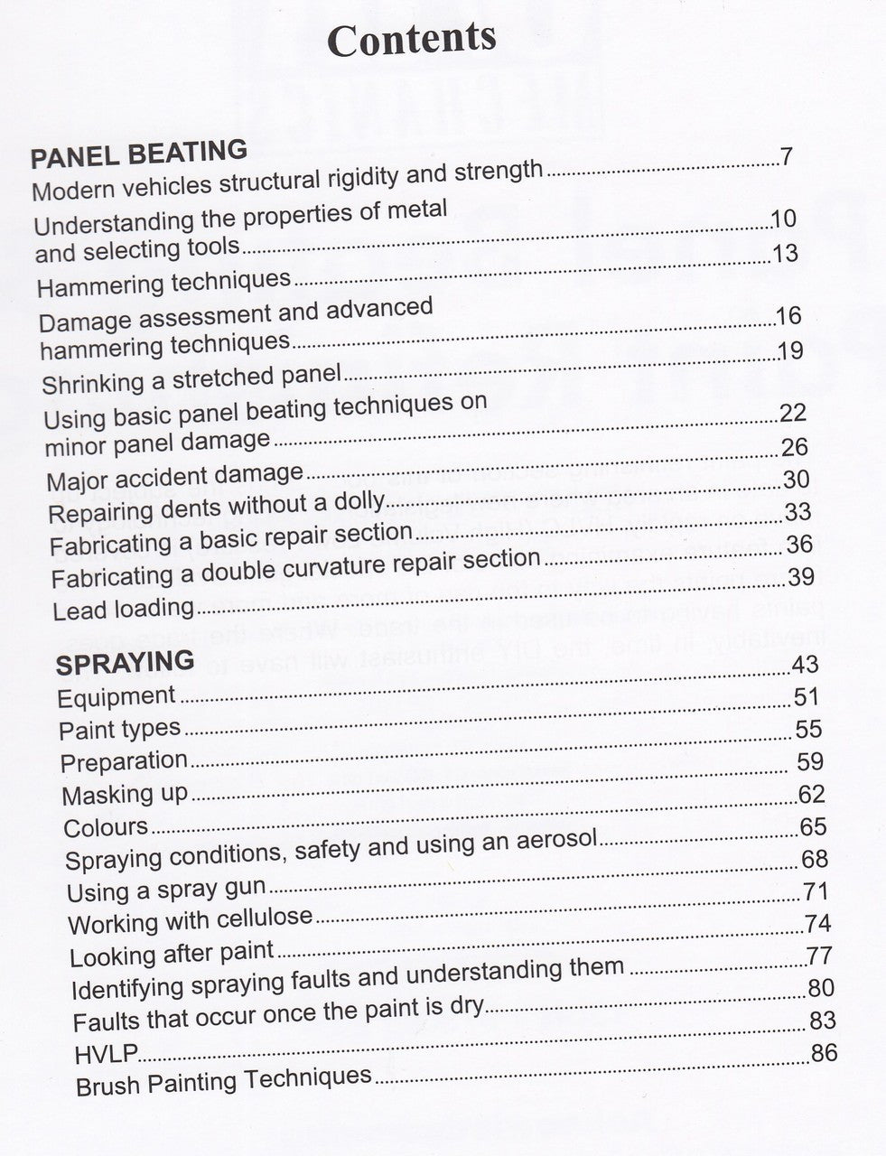 Panel Beating & Paint Refinishing (Car Mechanics)