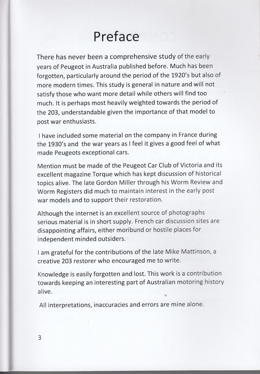 Peugeot and Australia 1888 to 1975 (Russell Hall) (9780646988146)