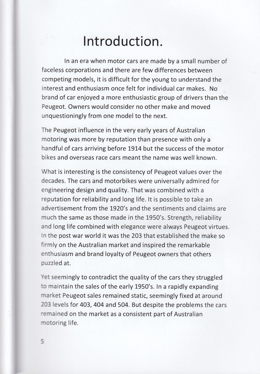 Peugeot and Australia 1888 to 1975 (Russell Hall) (9780646988146)