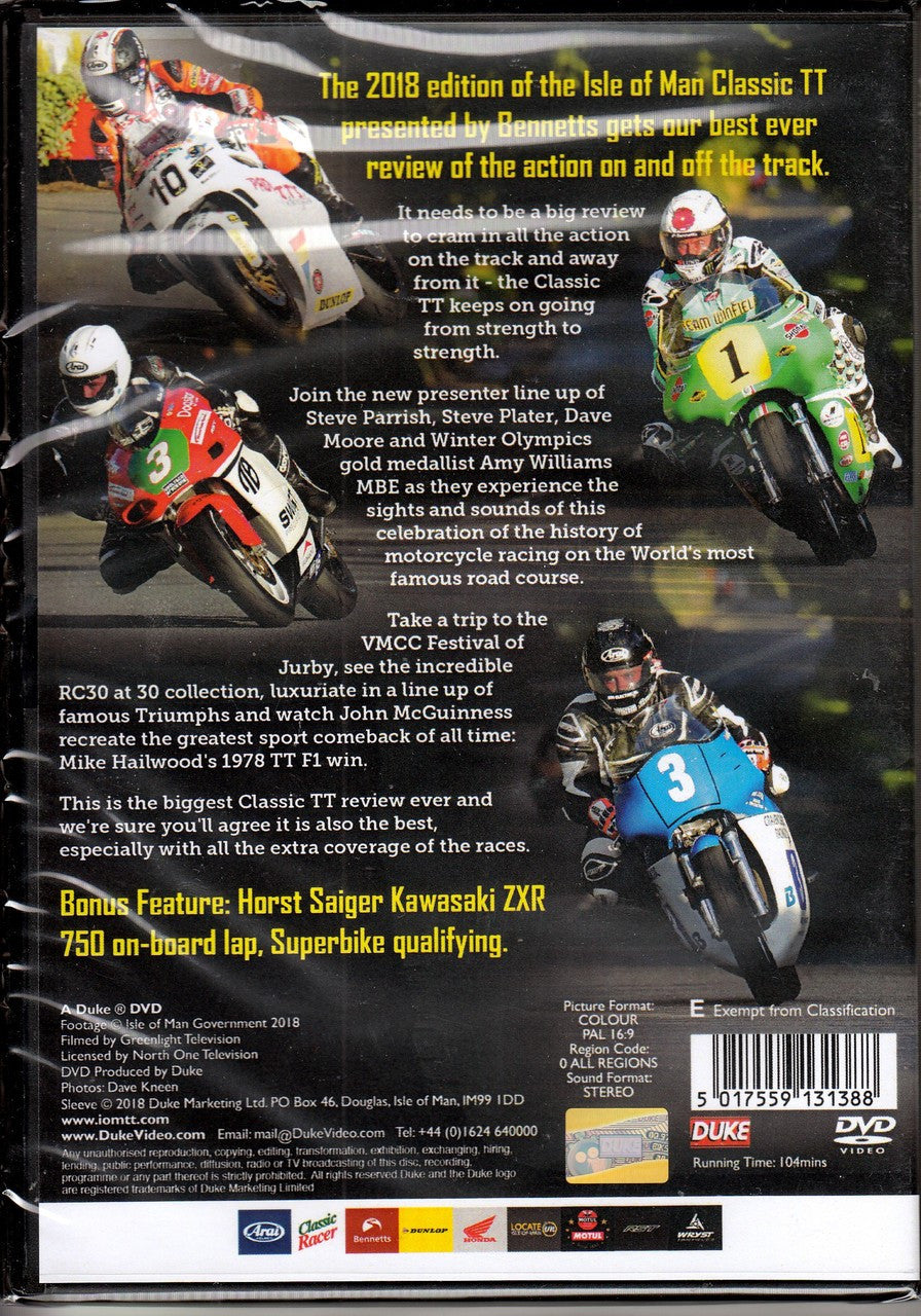 Classic TT Isle of Man 2018 Official Review DVD (5017559131388)