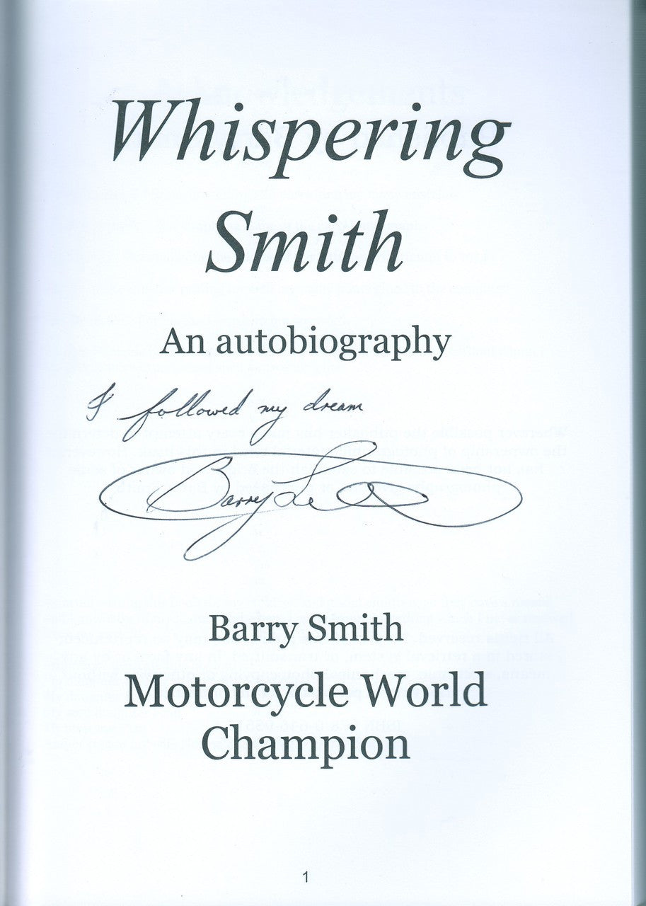 Whispering Smith - Barry Smith World Champion (9780646955155)