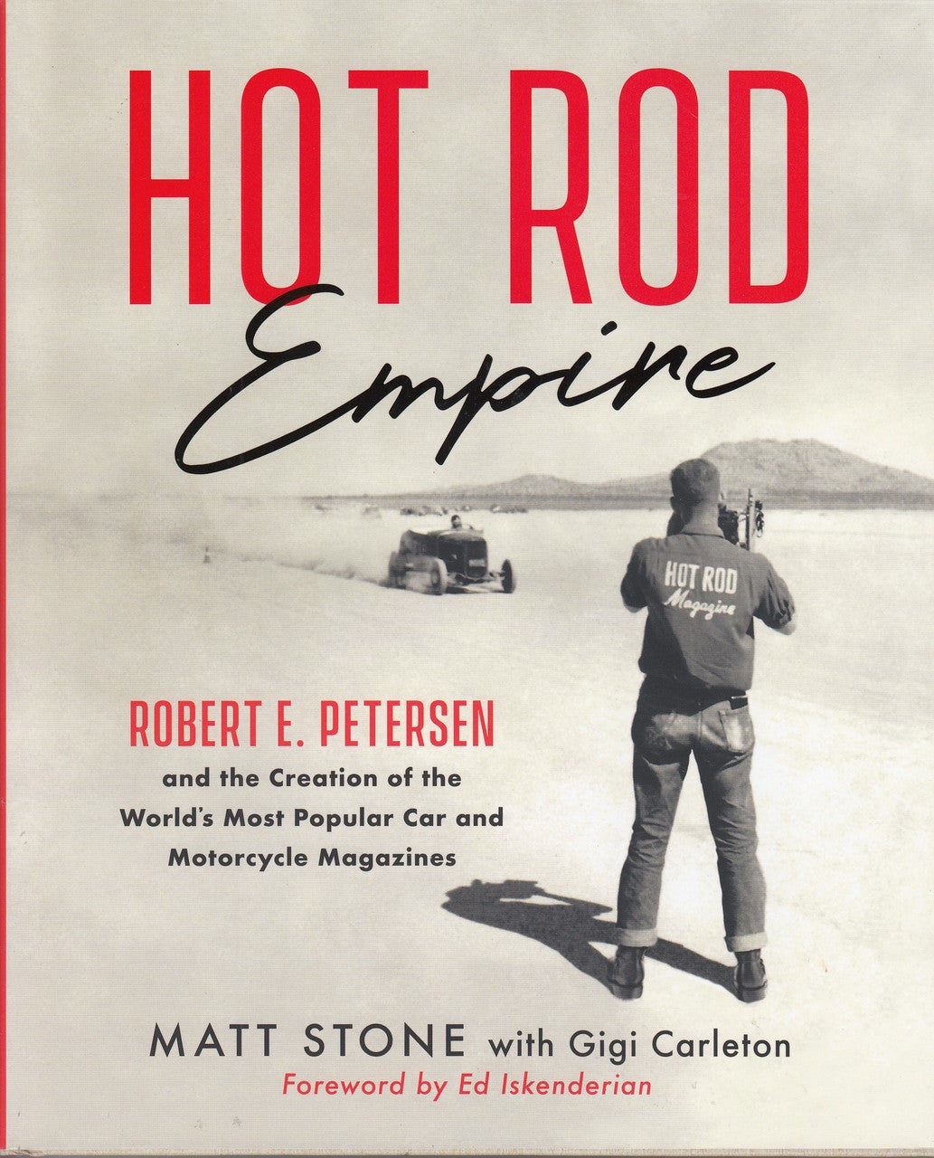 Hot Rod Empire book cover with Hot Rod Empire title, car scene, and author name