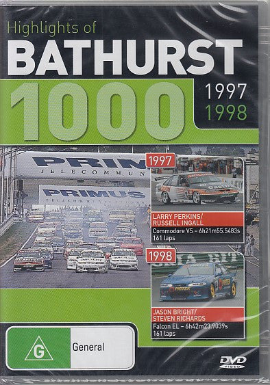 Highlights of Bathurst 1000 1997 1998 DVD (9398710613292)