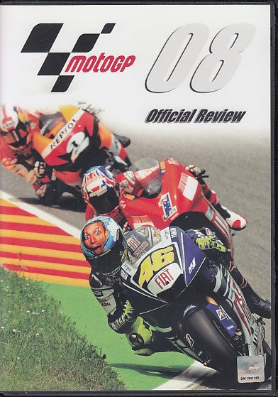 MotoGP official review DVD front cover with racing motorcycles and riders
