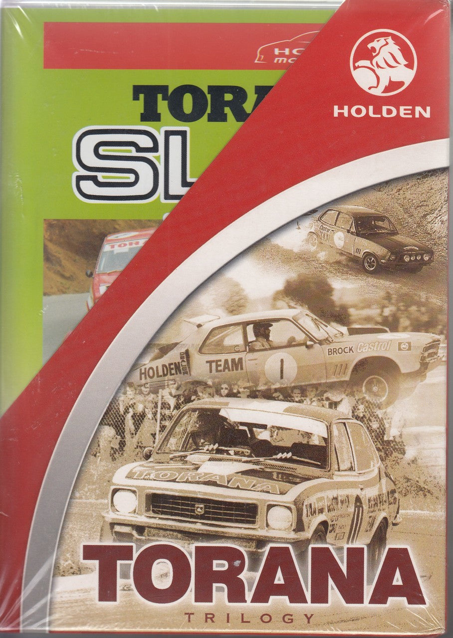 Torana Trilogy DVD set cover with Holden logo and race car graphics