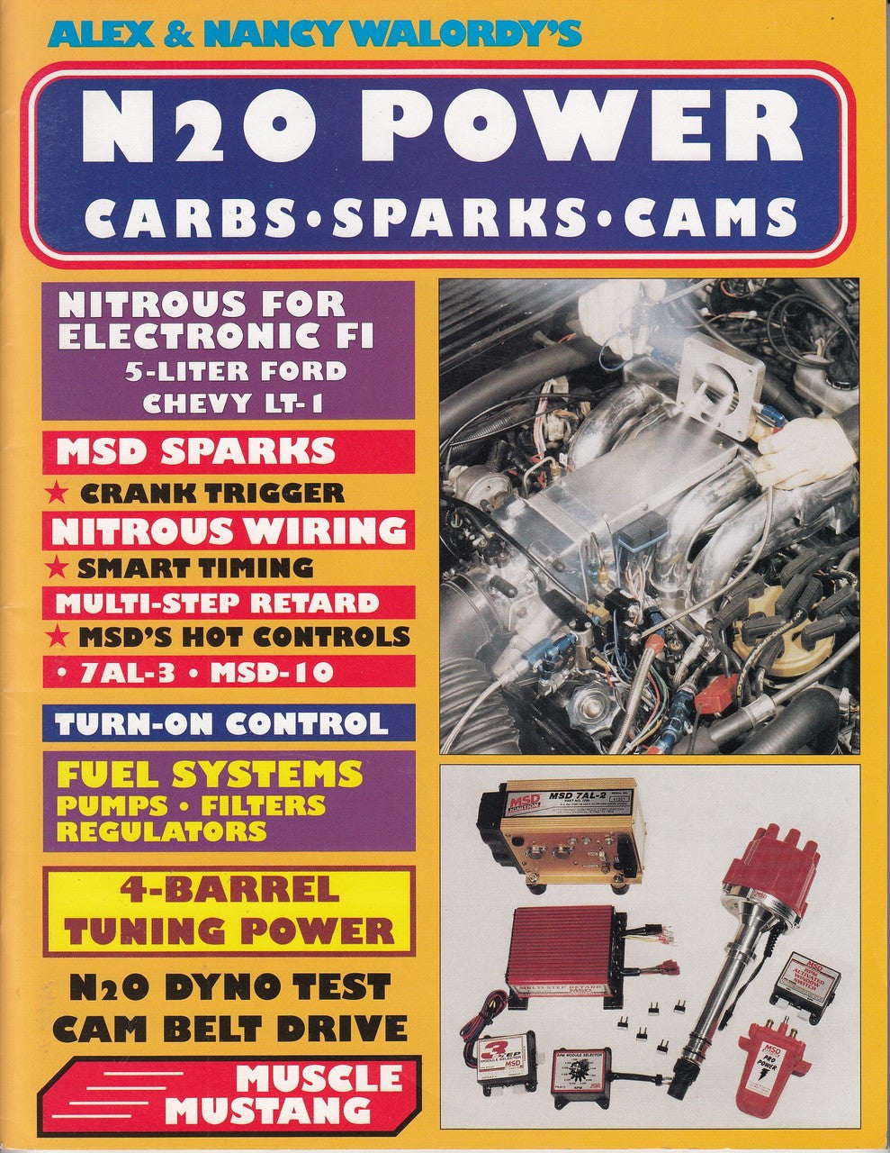 N2O power performance car kit package with carb, spark and cam components
