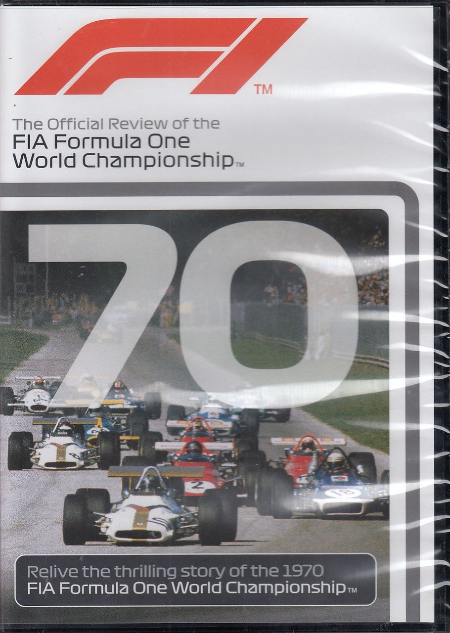 Formula One 1970 official review DVD cover with F1 logo and large 70