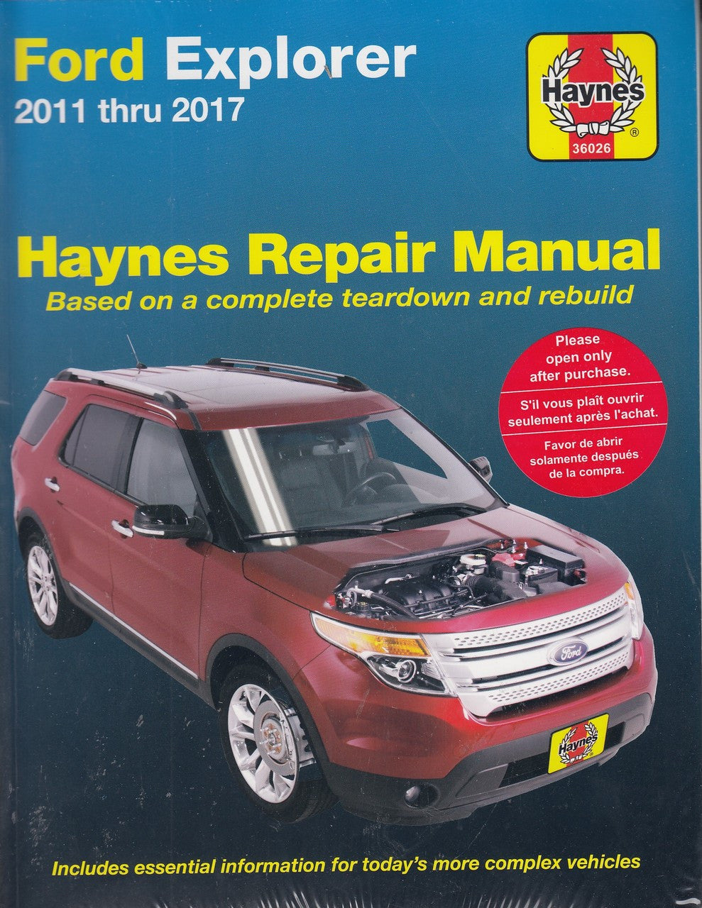 Ford Explorer 2011 - 2017 Haynes Workshop Repair Manual (9781620922859)