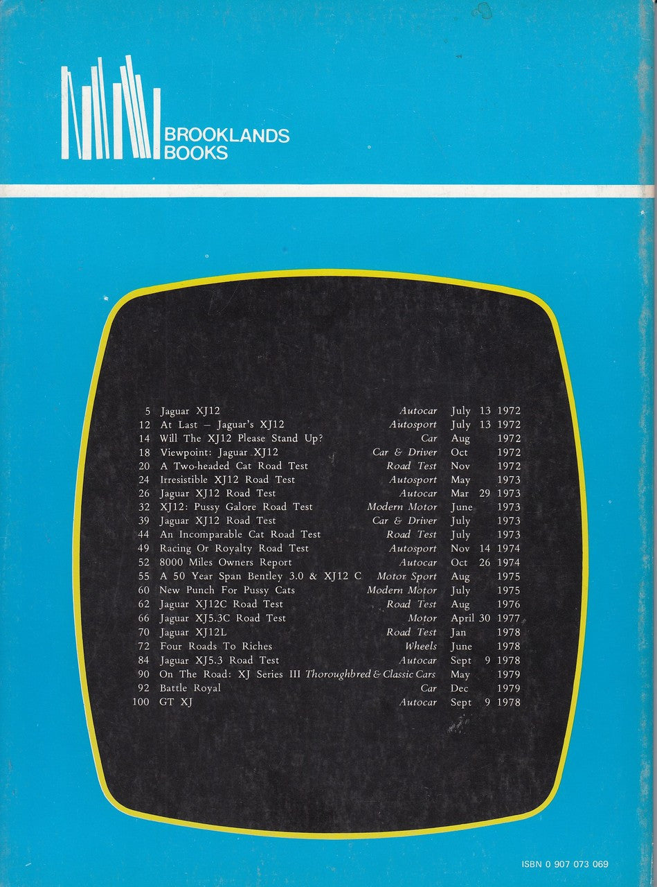 Jaguar XJ12 1972 - 1980 (Brooklands Books, Road Test Series, paperback 1980)