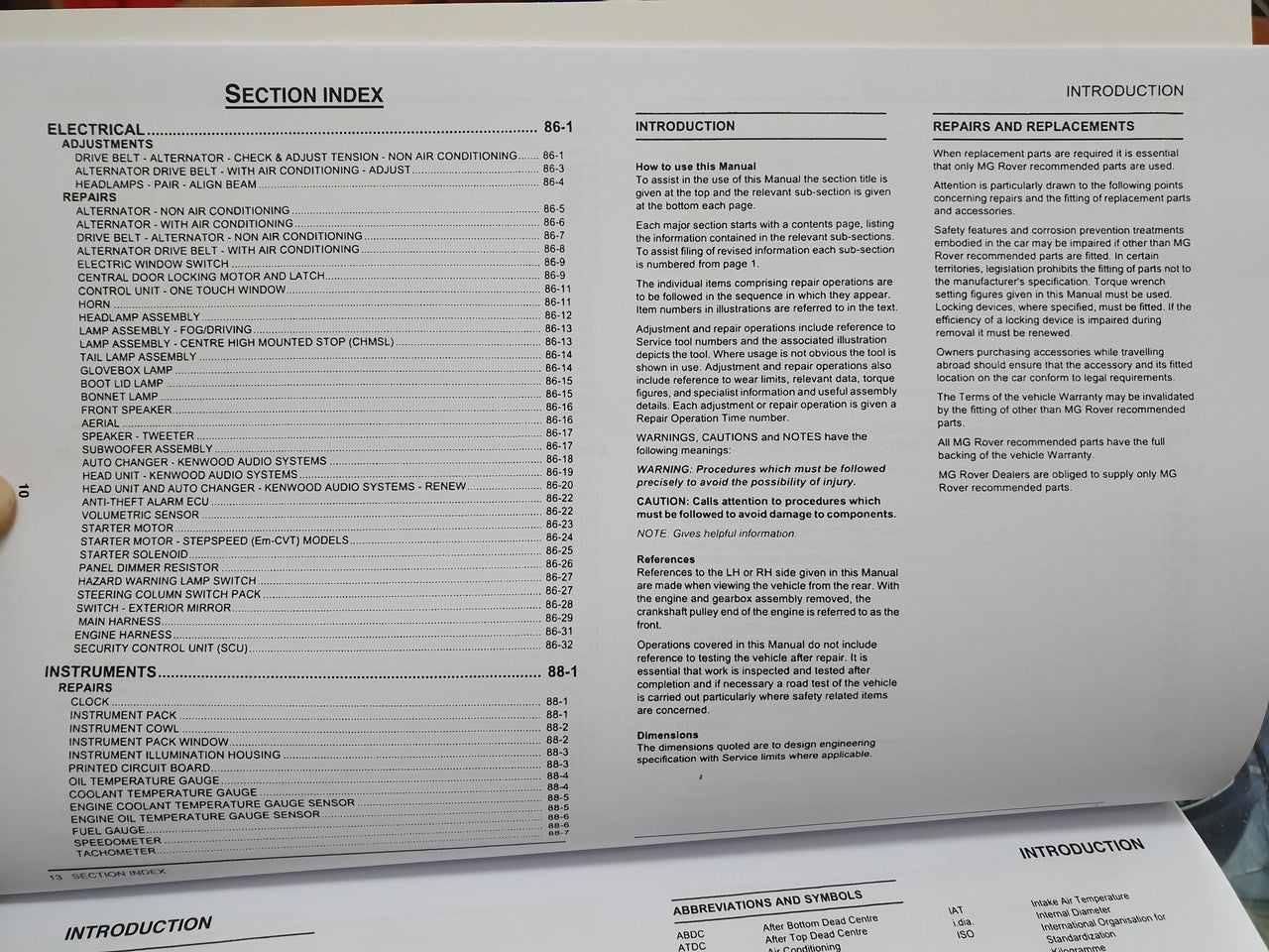 MG TF Workshop Manual
