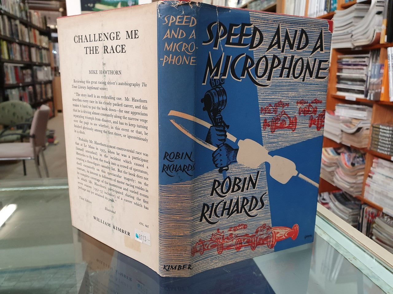 Hardcover book with blue microphone-themed cover, Robin Richards author name.