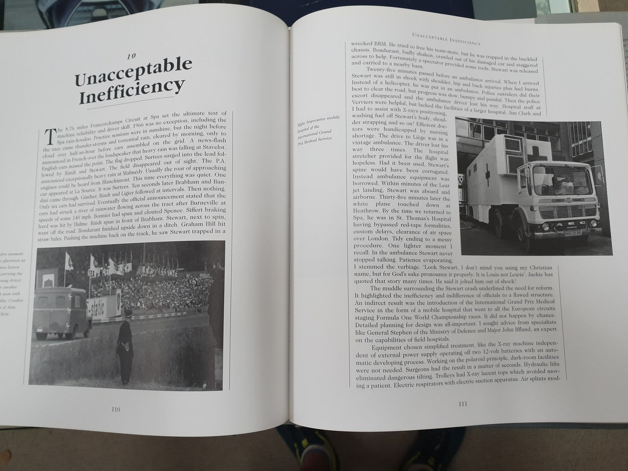 Hardcover book open to a chapter page titled “Unacceptable Inefficiency”