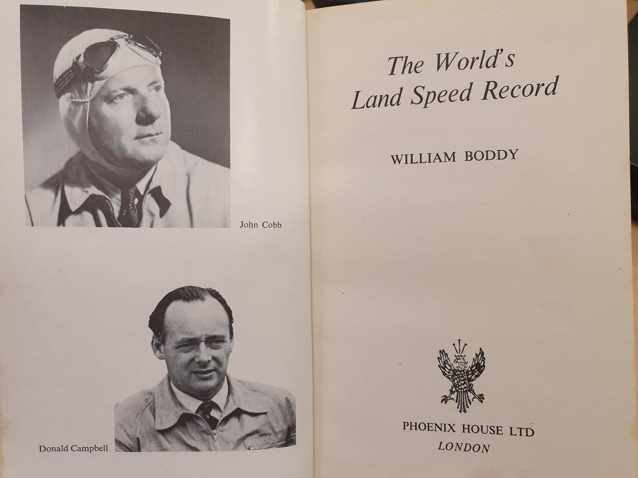 The World's Land Speed Record (W. Boddy, hardcover, 1964)