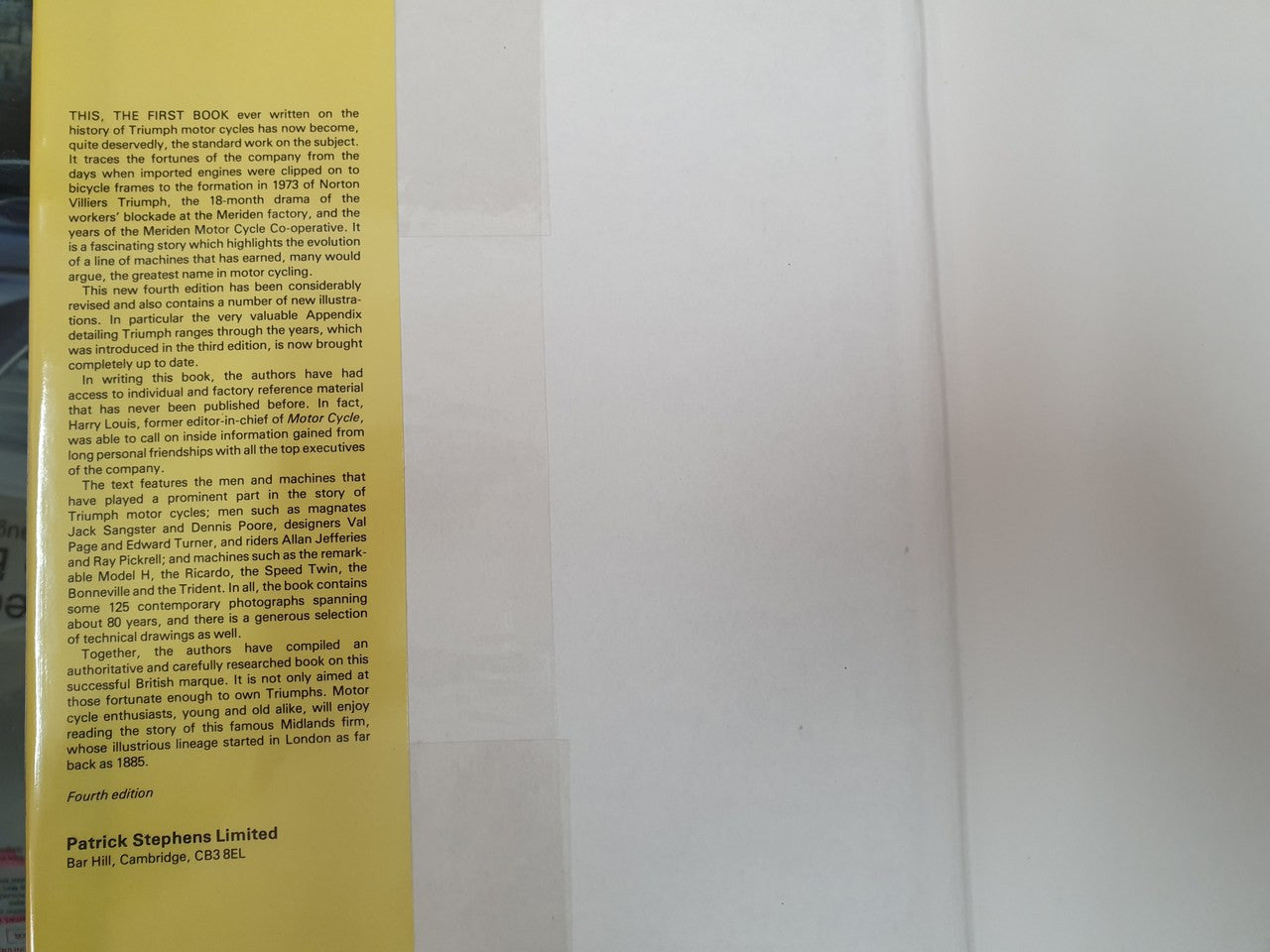 Story of Triumph Motor Cycles (Harry Louis and Bob Currie, Hardcover, 1983) (9780850596717)