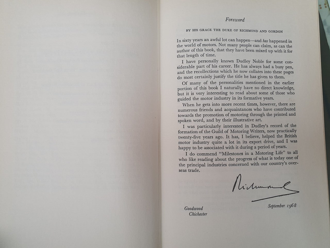 Milestones In A Motoring Life - Dudley Noble (Hardcover, 1969)