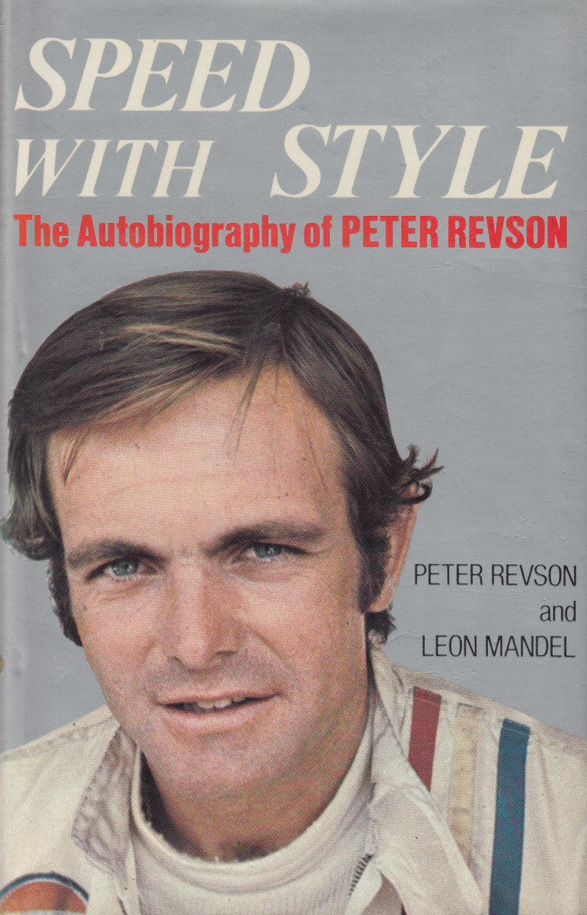 Speed With Style autobiography book cover with Peter Revson portrait