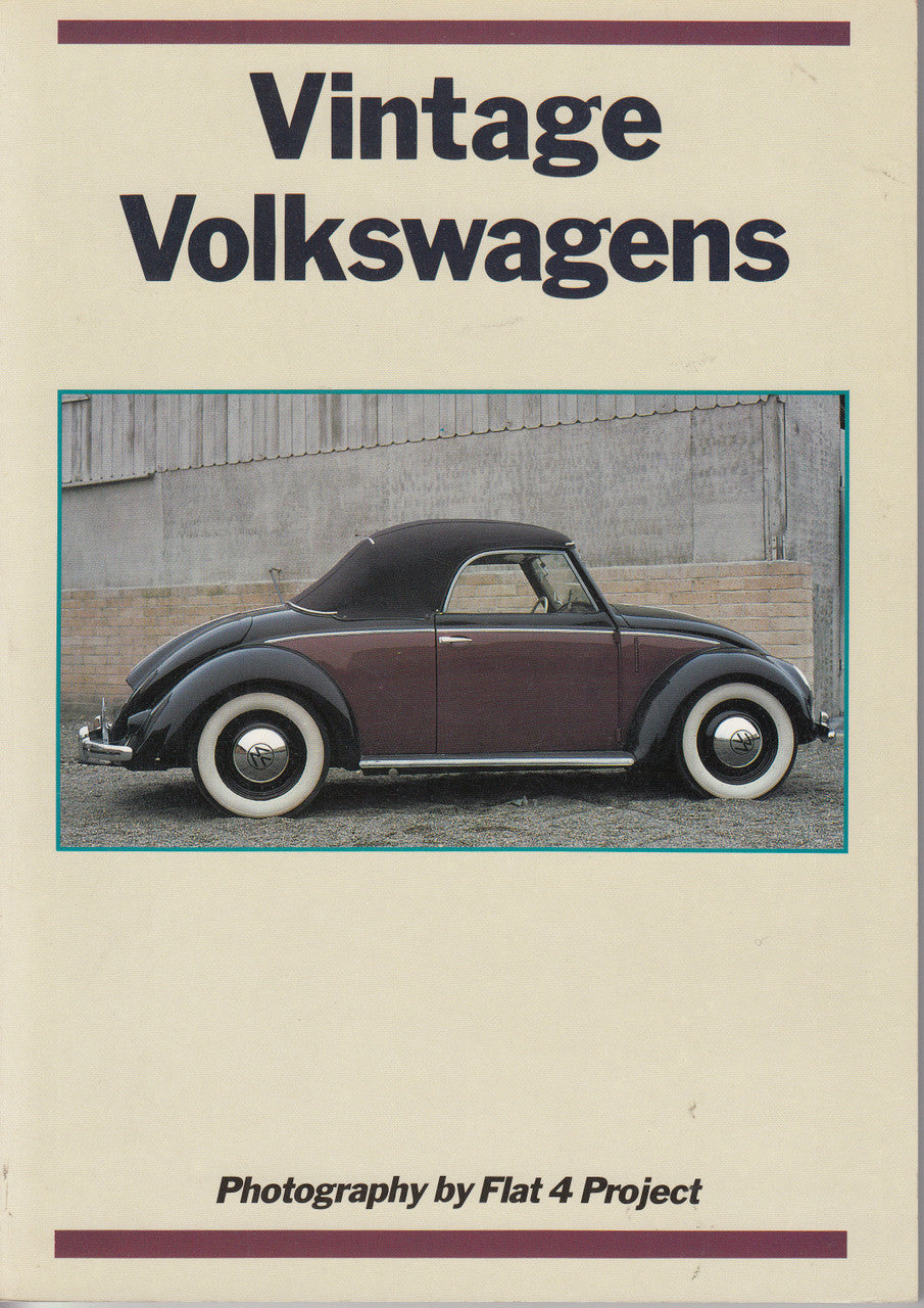 Vintage Volkswagen book cover with classic dark Beetle photo