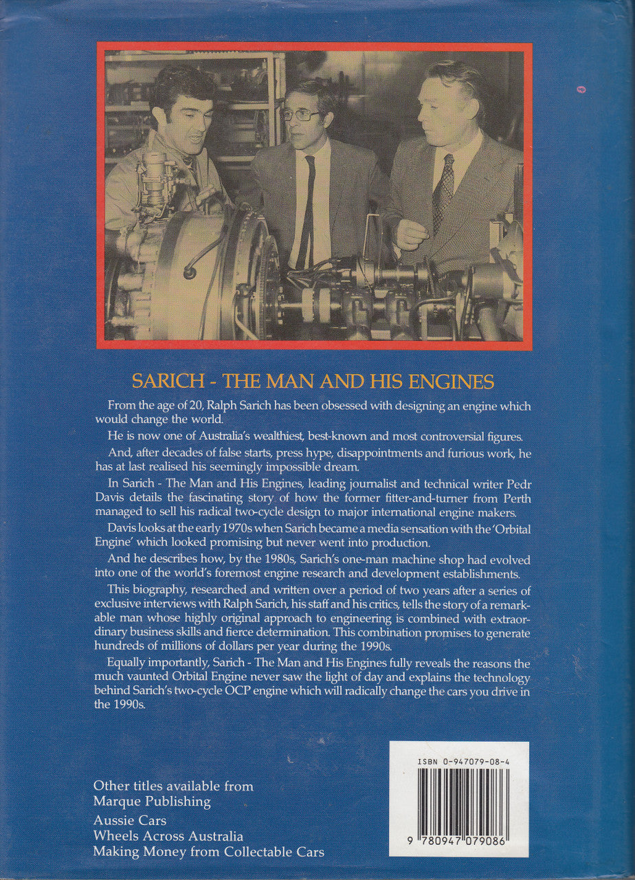 Sarich - The Man And His Engines (Pedr Davis) 1st Edn. 1989 (9780947079086)