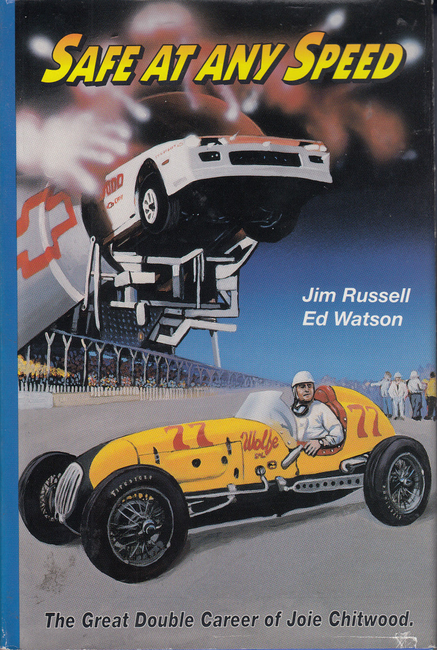 Paperback book cover with yellow race car, black subtitle box, and title lettering