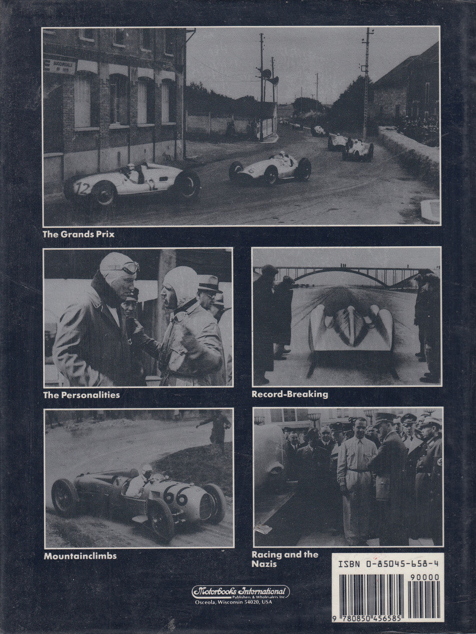 Book back cover with photo collage and barcode