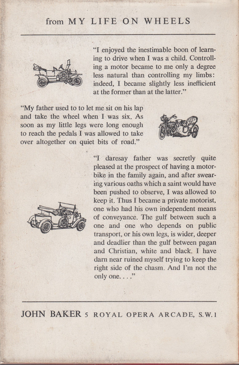 My Life On Wheels (Maurice Wiggin) Harcover 1st Edn. 1963 (B0018HLUEY)