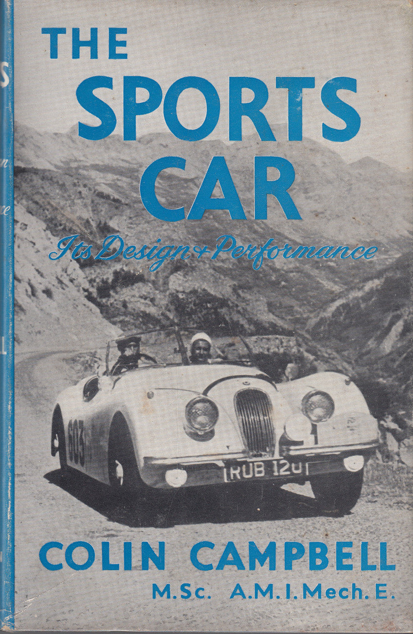 Hardcover book cover: The Sports Car; Colin Campbell; car illustration in black and blue.