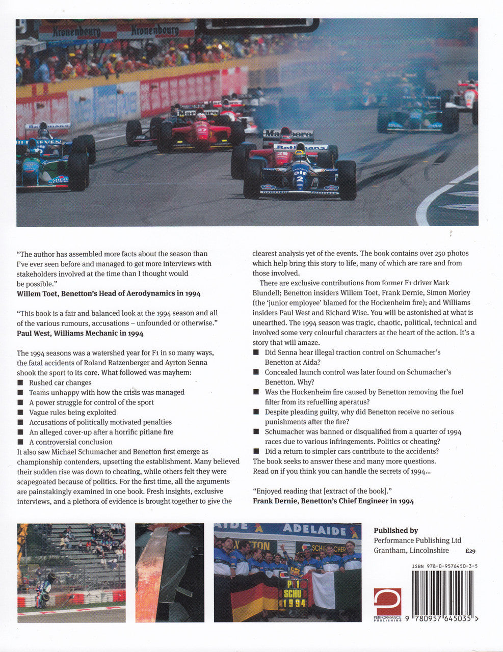 1994 The Untold Story of a Tragic and Controversial F1 Season (9780957645035)