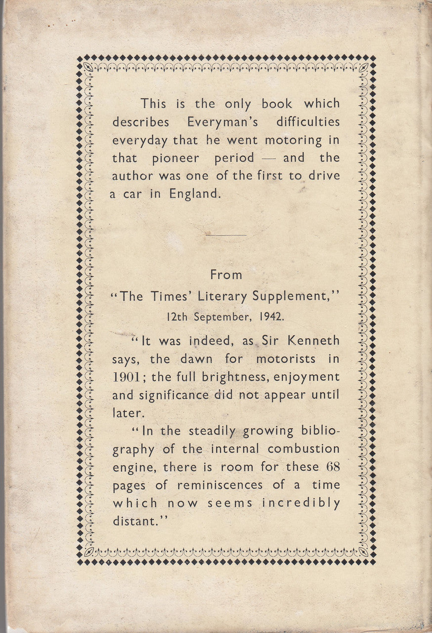 The Dawn of Motoring (Kenneth Murchison) Hardcover 1st Edn 1942 (B001102WPY)