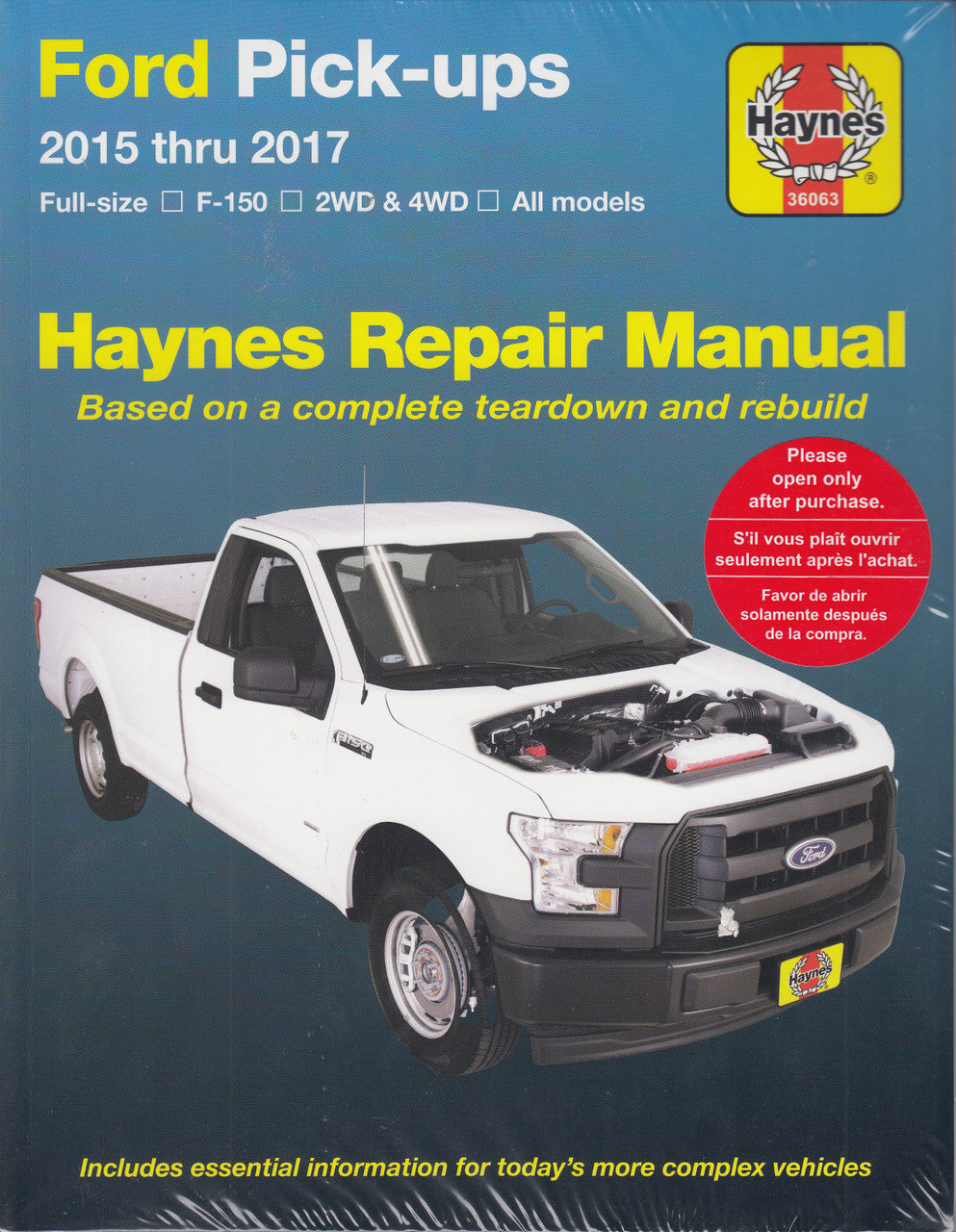 Ford Pick-ups Full Size, F-150, 2WD & 4WD (all models) 2015 - 2017 Workshop Manual (Haynes 36063) (9781620922811)