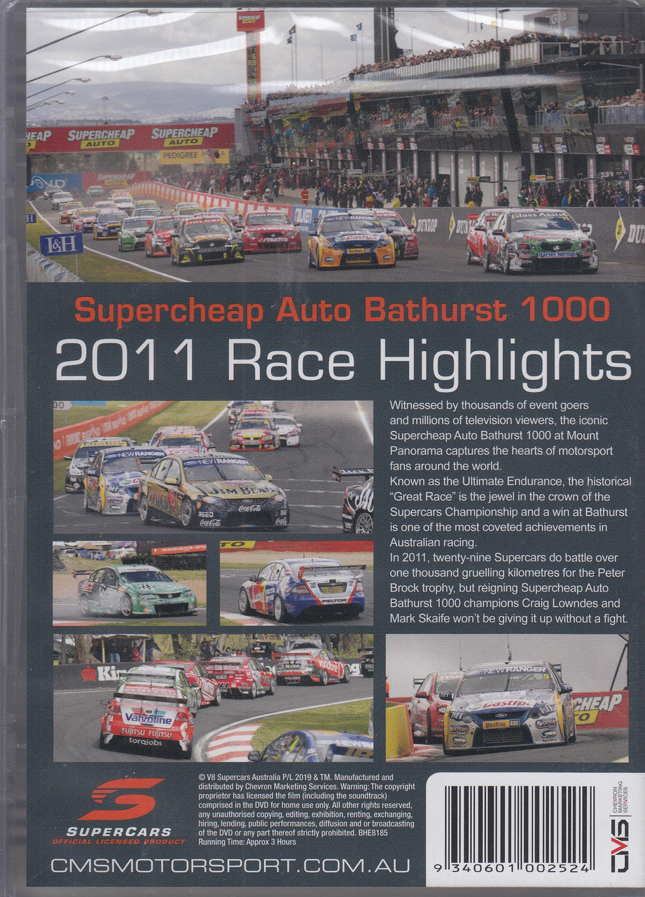 Supercheap Auto Bathurst 1000 2011 Race Highlights DVD (9340601002524)