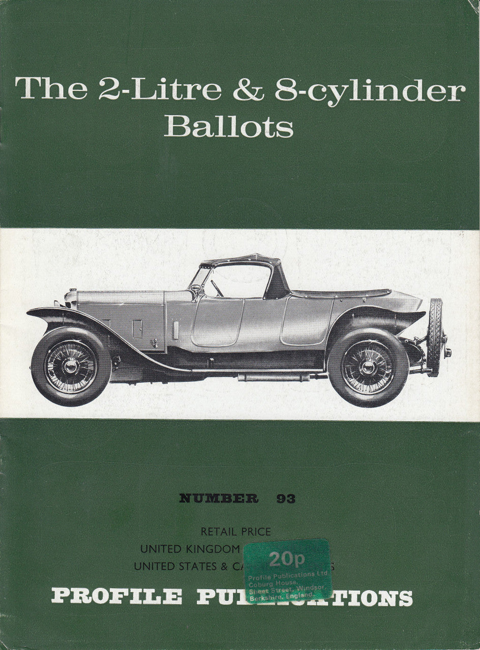 Green car profile publication cover with vintage convertible illustration and text
