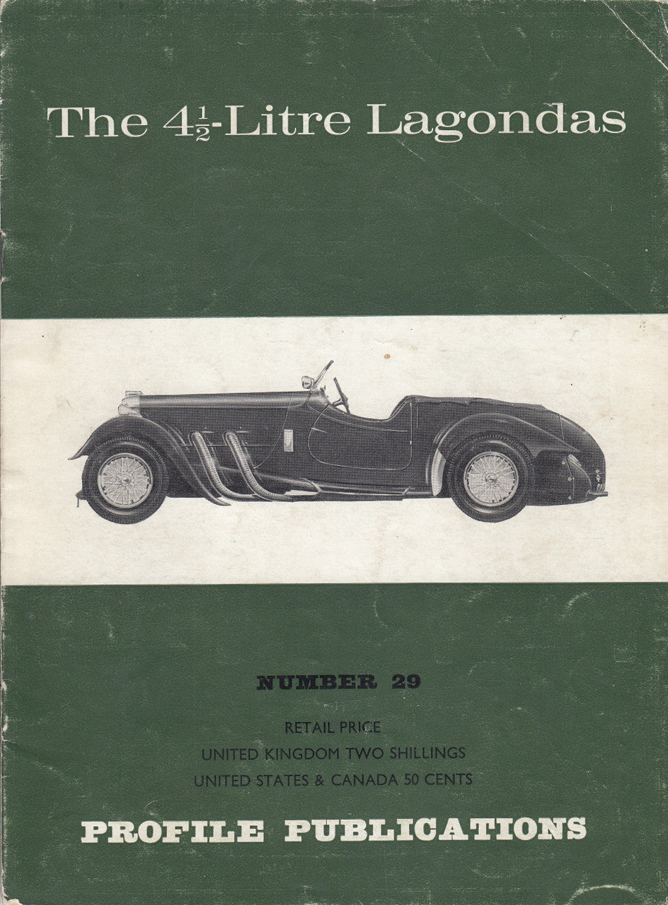 Car Profile Publications No 29 - The 4 1/2 Litre lagondas