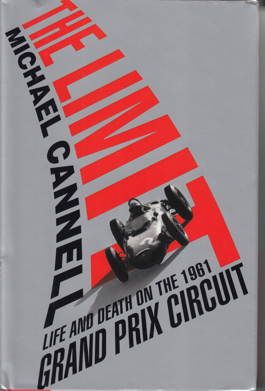 Hardcover book, gray cover with red 'Life and Death on the 1961 Grand Prix Circuit' title