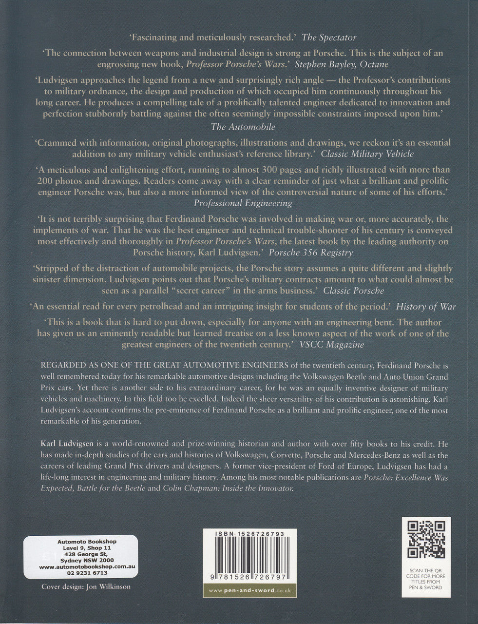 Professor Porsche's Wars - The Secret Life of Legendary Engineer Ferdinand Porsche (paperback) (9781526726797)