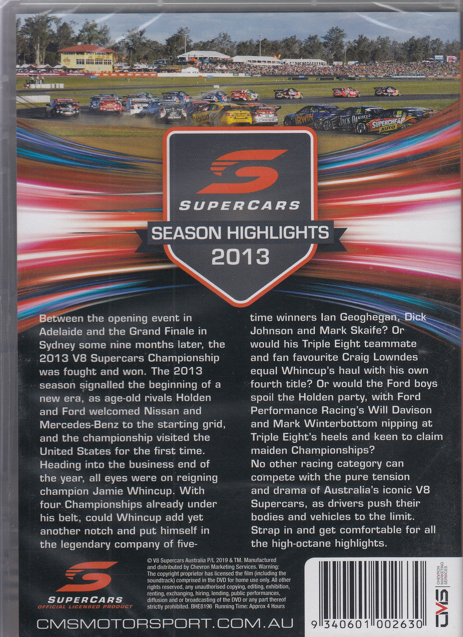 2013 Supercars Season Highlights DVD (9340601002630)