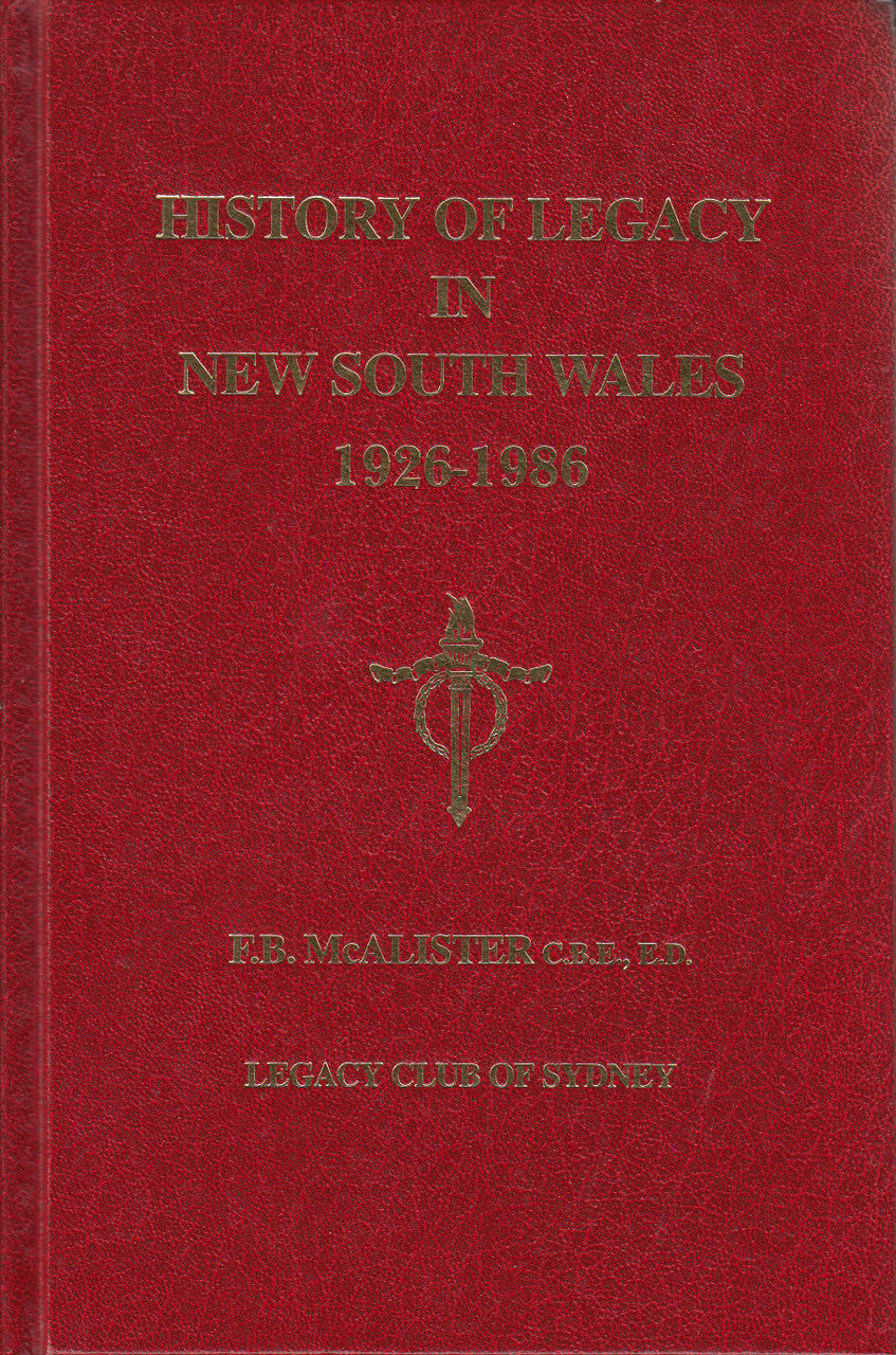 Red hardback book with gold title text and emblem on front cover