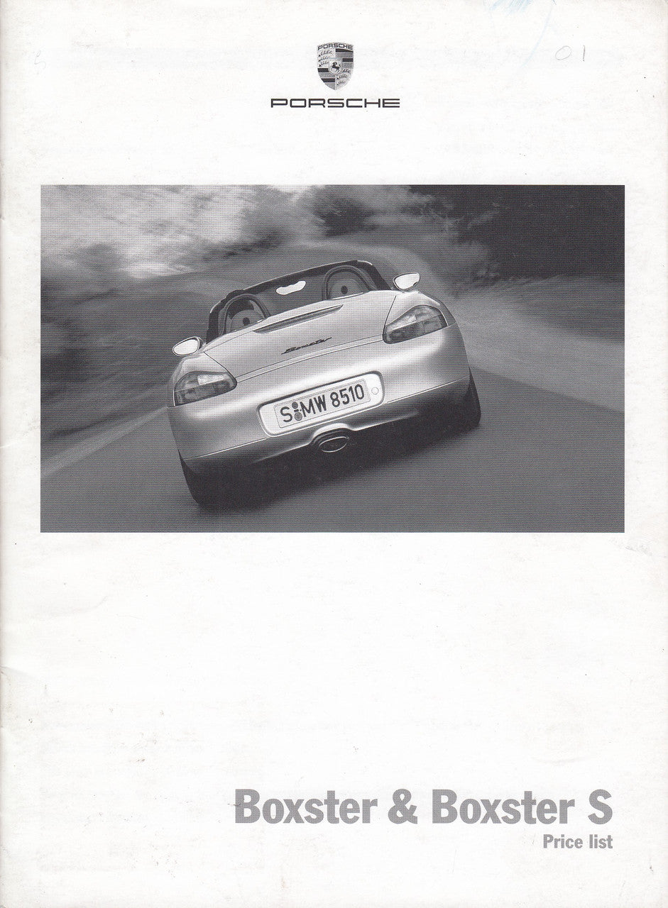 Porsche Boxster & Boxster S Price List