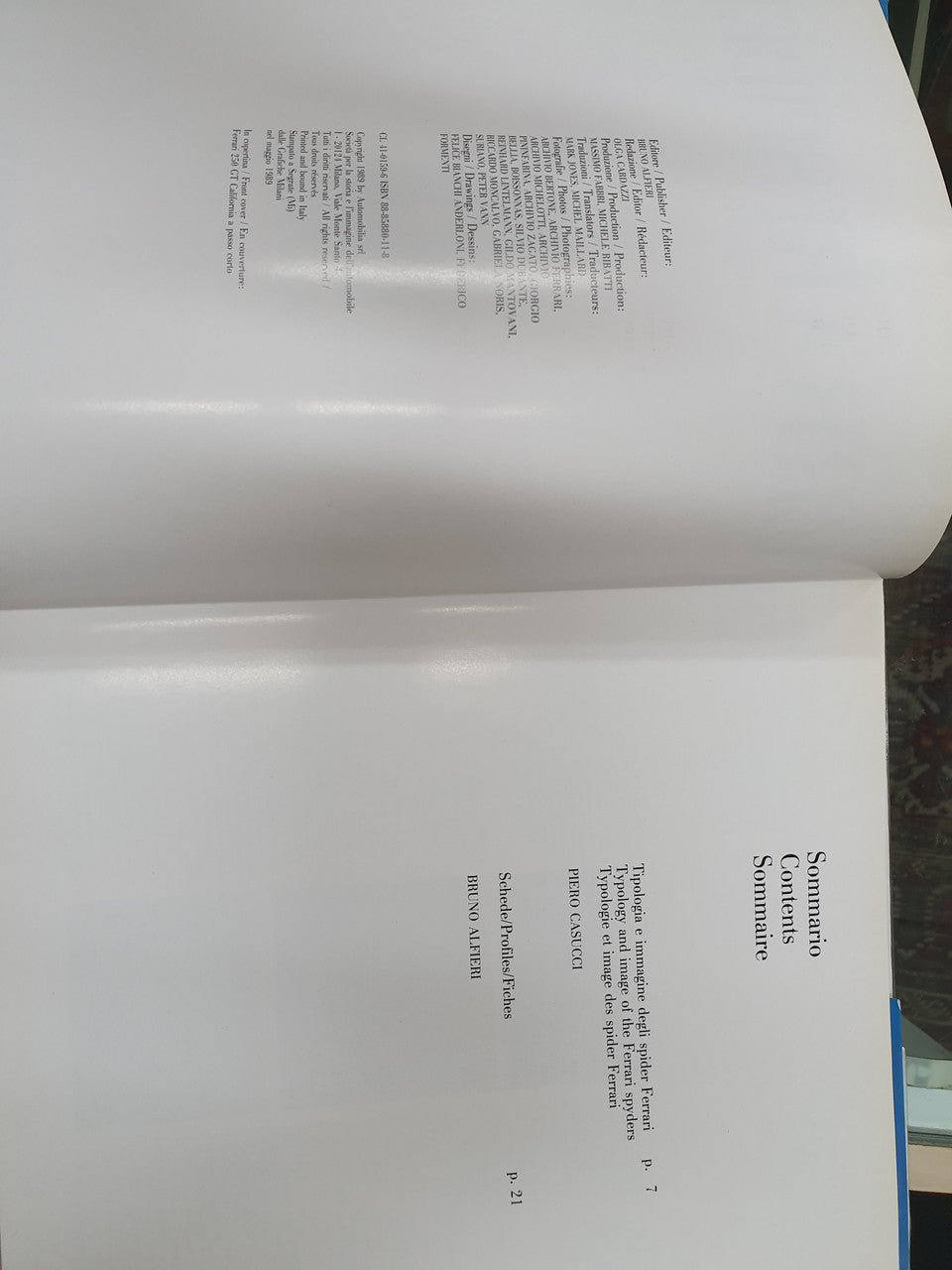 Ferrari Spider 1949-1990 (by Piero Casucci, Bruno Alfieri, 1989, 9788885880115)
