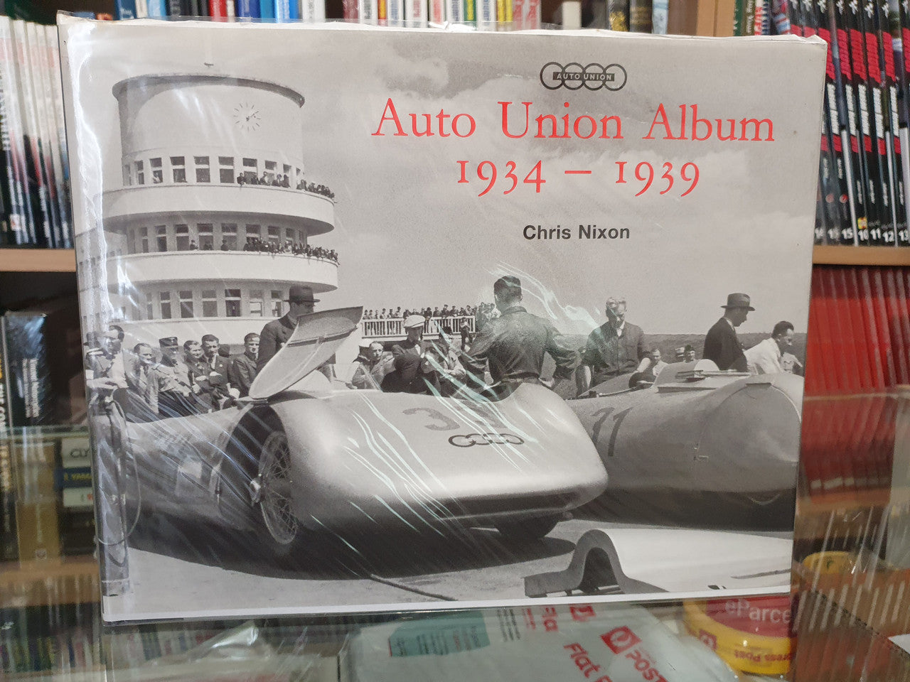 Auto Union album 1934–1939 cover with race car photo and Chris Nixon signature