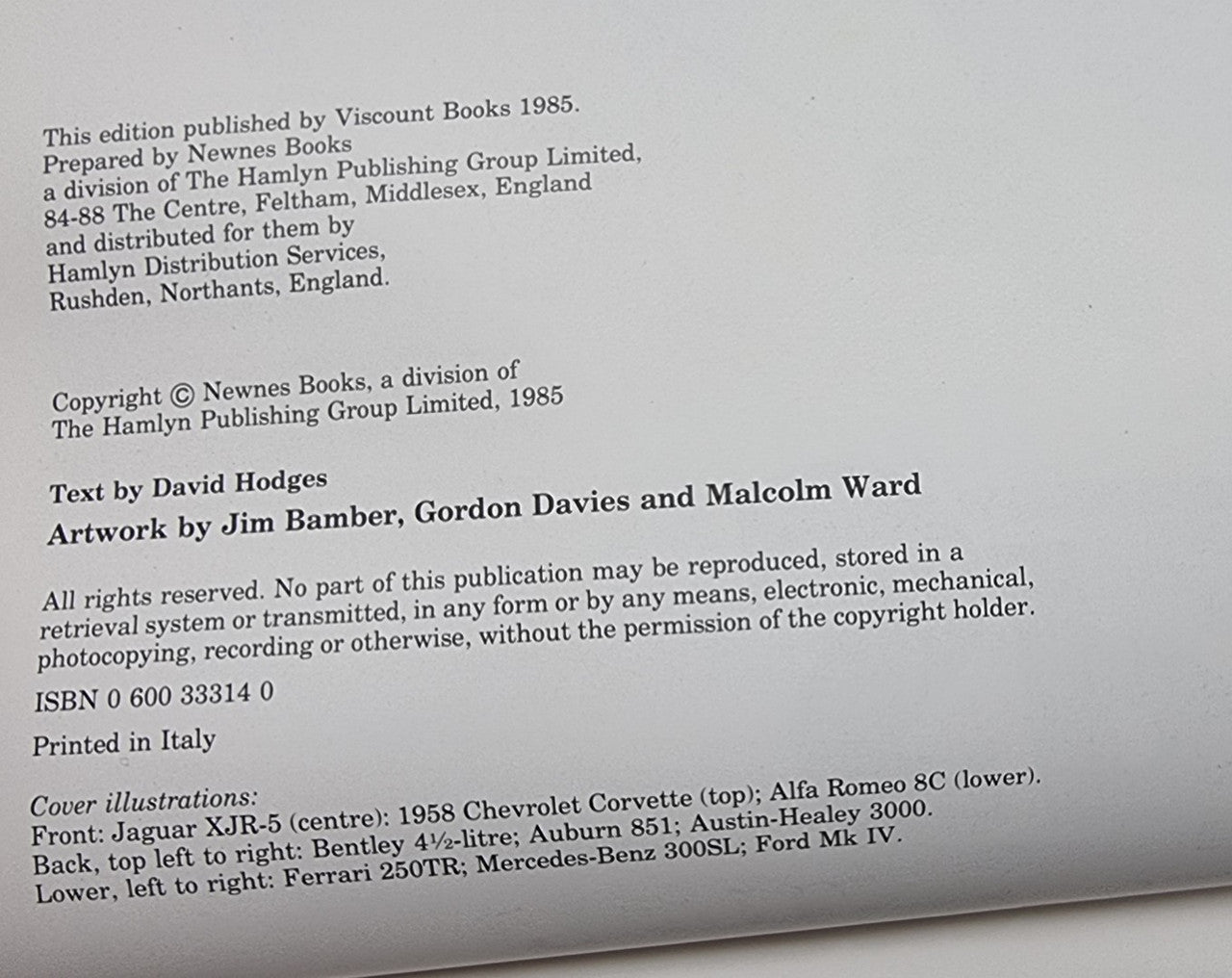 Copyright and publication information page with printed edition details