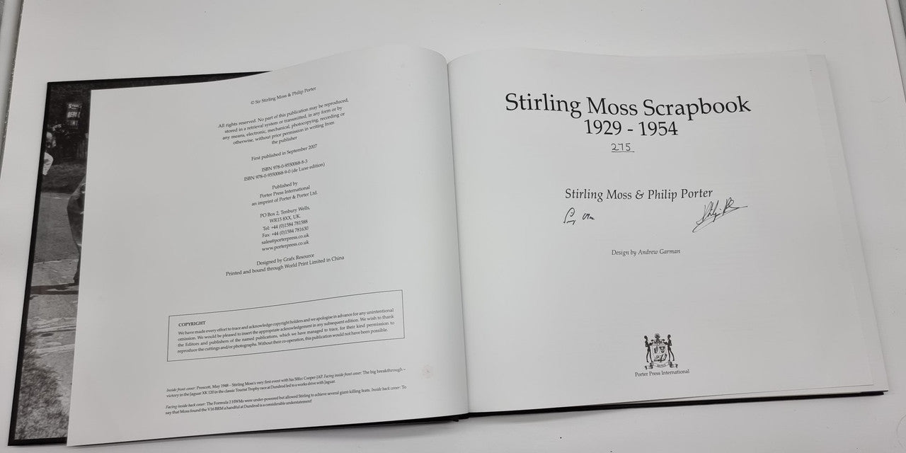 Stirling Moss Scrapbook 1929-1954  (Limited Ed. Signed, 2007)