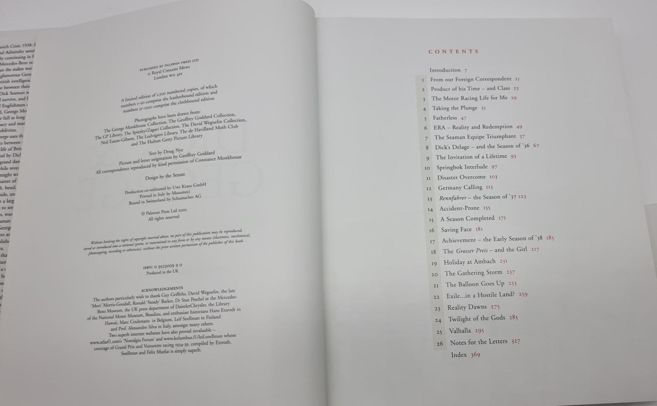 Dick and George: The Seaman Monkhouse Letters 1936-39 (Dick seaman, George Monkhouse, 2002)