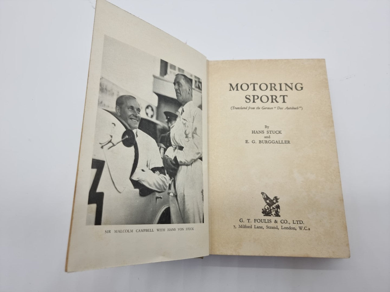 Motoring Sport by Hans Stuck and E. G. Burggaller (1936)
