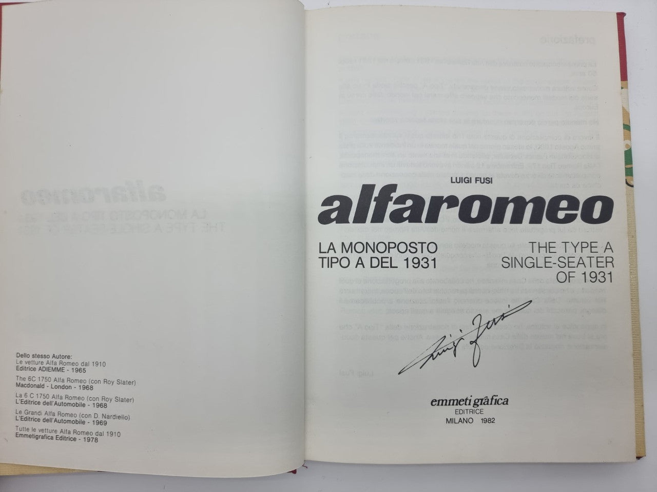 Alfa Romeo Tipo A Monoposto Single-Seater (Luigi Fusi, 1982)