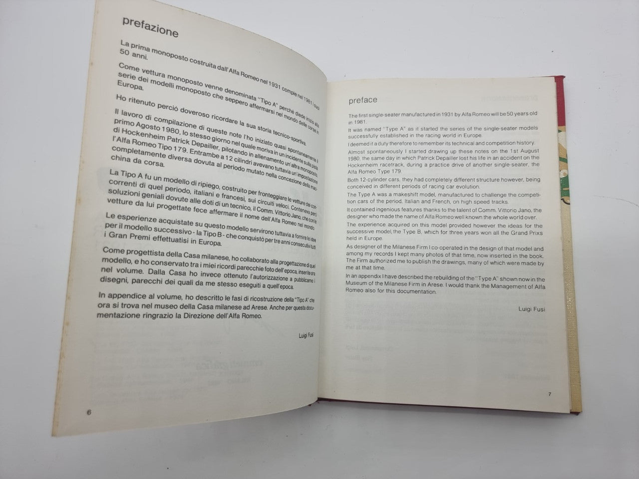 Alfa Romeo Tipo A Monoposto Single-Seater (Luigi Fusi, 1982)