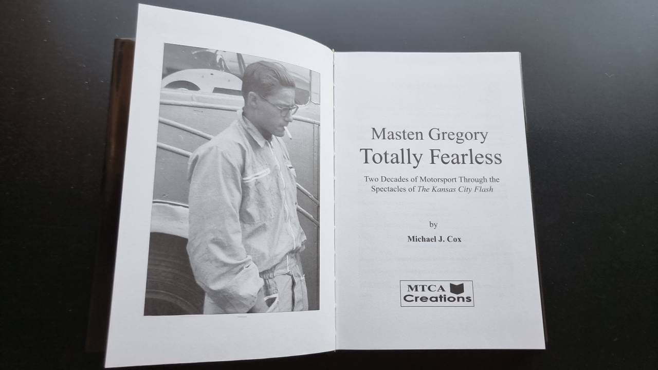 Open paperback book with author portrait photo on the left and title on the right