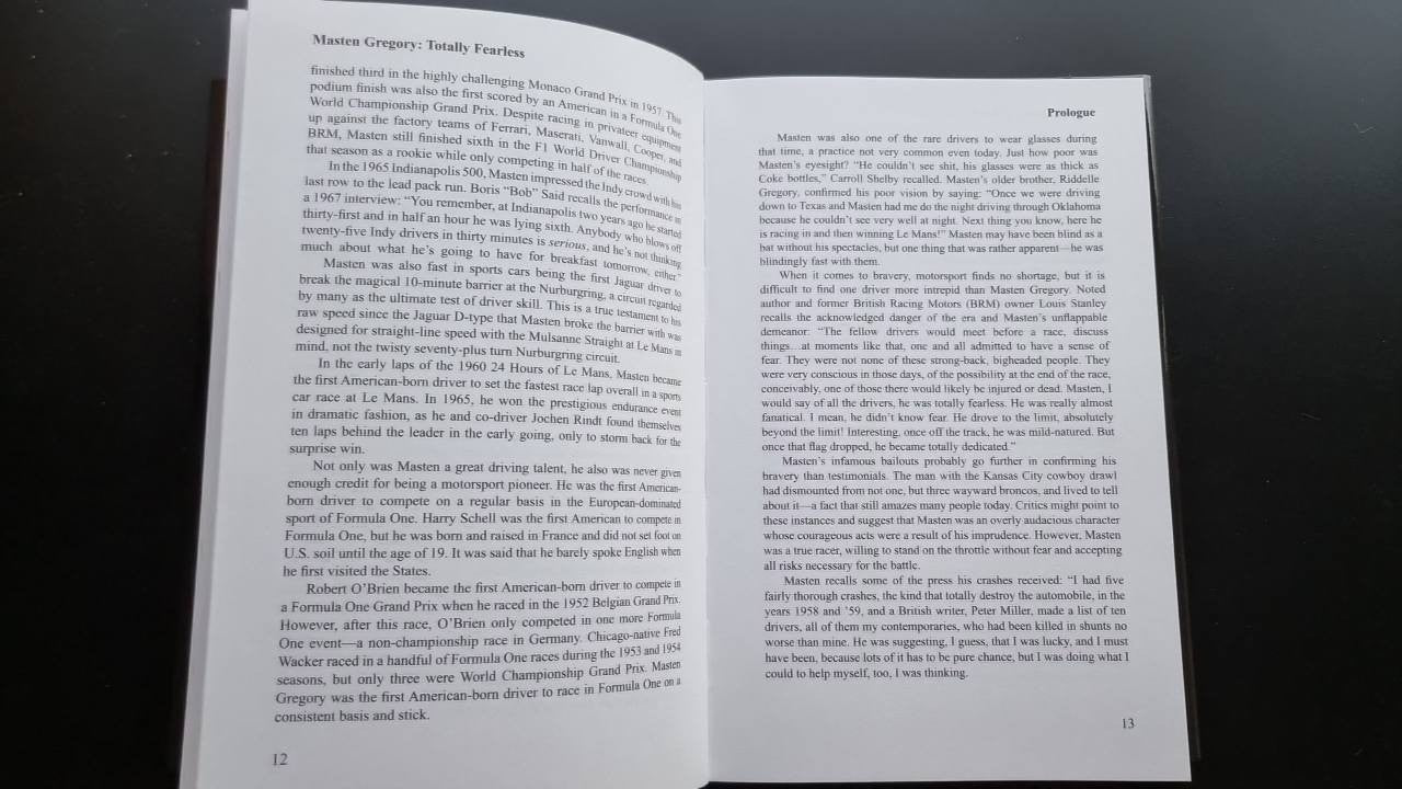 Open book spread showing multiple paragraphs and section titles on left and right pages